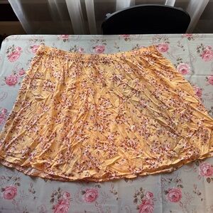 Old Navy Yellow and Pink Floral Mini Skirt